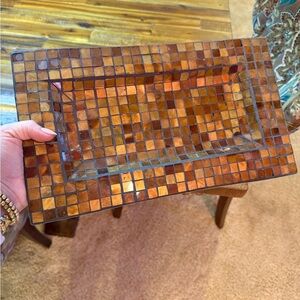Mosaic Brown Decorative Tray